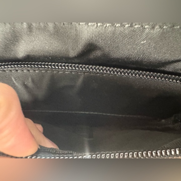 Prada Black Nylon Messenger Bag Smooth Leather Trim Silver accents - Picture 7 of 13